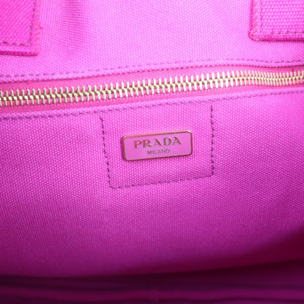 2023093007418 9 Prada Canvas Canapa Tote Bag Fuchsia