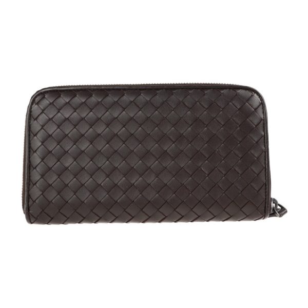 2023123002449 3 Bottega Veneta Intrecciato Long Wallet Leather Dark Brown