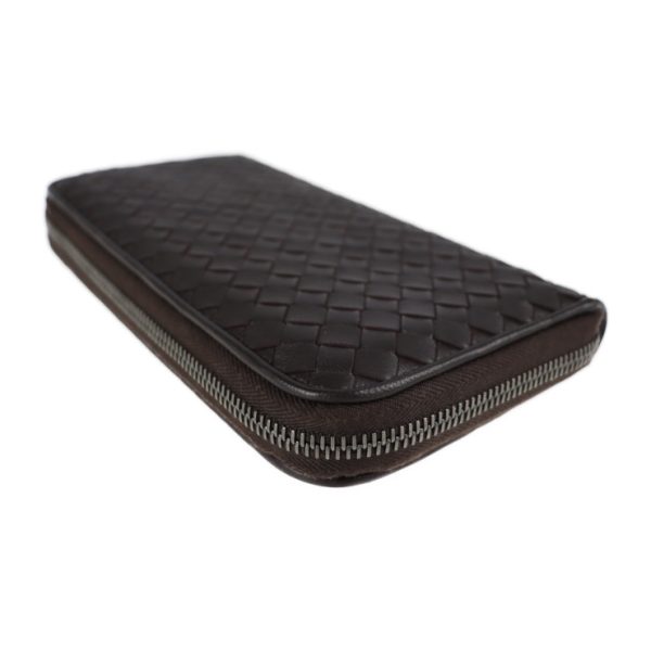 2023123002449 7 Bottega Veneta Intrecciato Long Wallet Leather Dark Brown