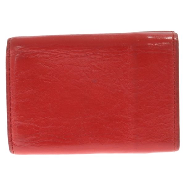 2023k160009 2 Balenciaga Paper Mini Wallet Leather Red