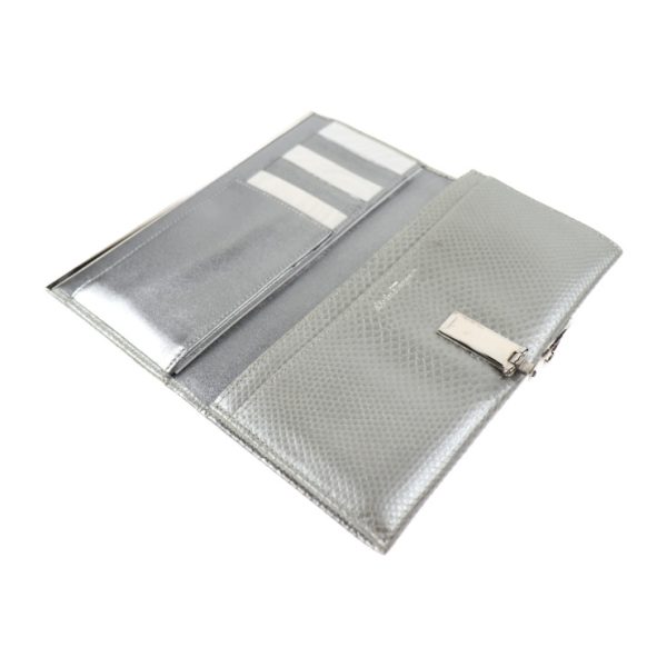 2024033002162 4 Salvatore Ferragamo Gancini Leather Bifold Wallet Silver