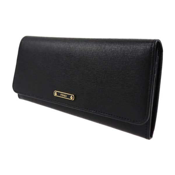 2024033002186 2 Fendi Bifold Wallet Leather Black Long Wallet