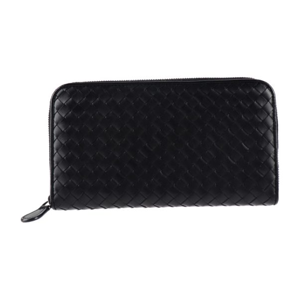 2024063007382 1 Bottega Veneta Intrecciato Long Wallet Leather Black