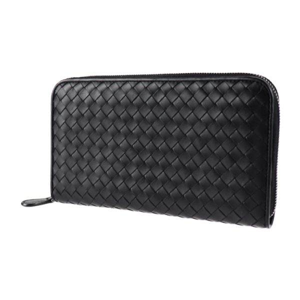 2024063007382 2 Bottega Veneta Intrecciato Long Wallet Leather Black