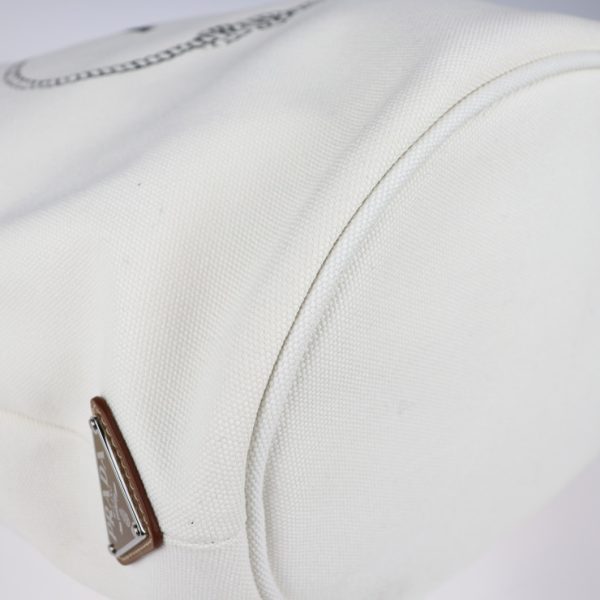 2024123007542 5 Prada Canvas Canapa Handbag White