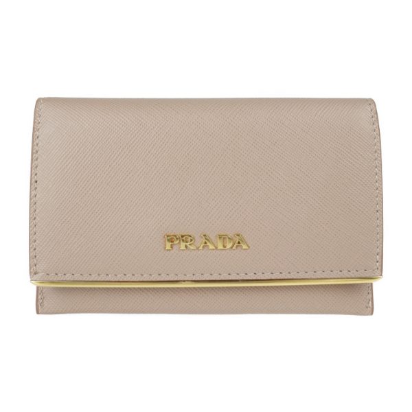 2024123007566 1 Prada Saffiano Leather Card Case Cammeo