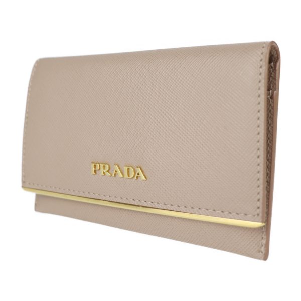 2024123007566 2 Prada Saffiano Leather Card Case Cammeo