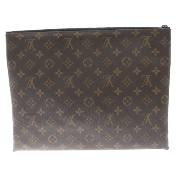 2024c210017 2 Louis Vuitton Monogram Solar Ray Pochette A4 Clutch Bag Canvas Brown