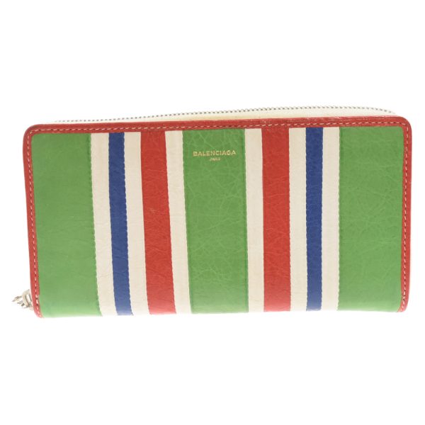 2024e060030 1 Balenciaga Bazaar Continental Zip Around Wallet Leather Multicolor