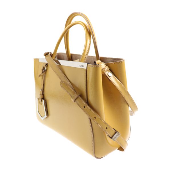 2025033007224 2 Fendi Petit Toujours Enamel Handbag Yellow