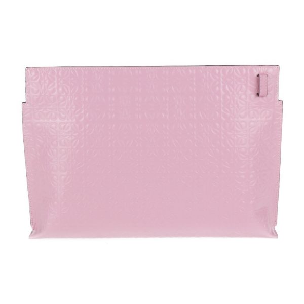 2025113002489 3 Loewe T Pouch Repeat Anagram Leather Clutch Bag Pink