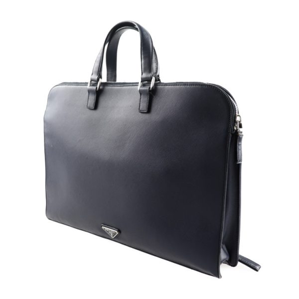 2026053002251 2 Prada Saffiano Leather Briefcase Navy