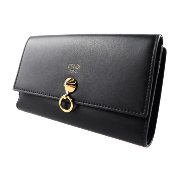 2026053002254 2 Fendi Visible Leather Bifold Wallet Black