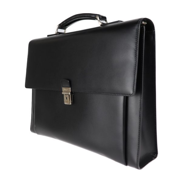 2026113007563 2 Salvatore Ferragamo Leather Briefcase Black