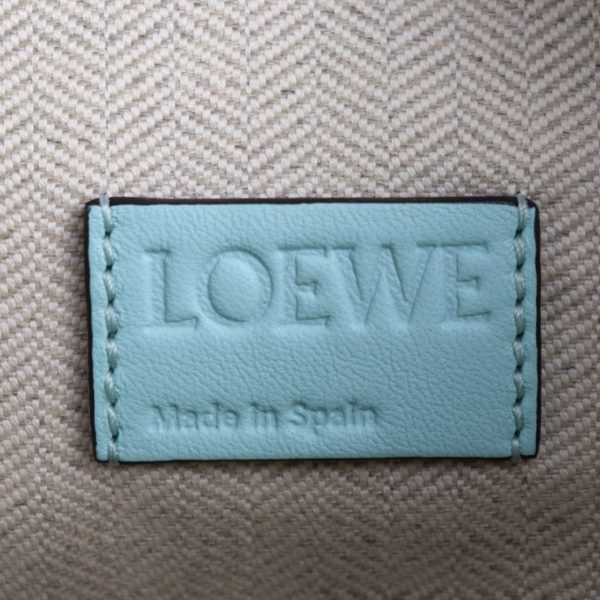 2026113007565 8 Loewe T Pouch Repeat Anagram Patent Leather Clutch Bag Mint Blue