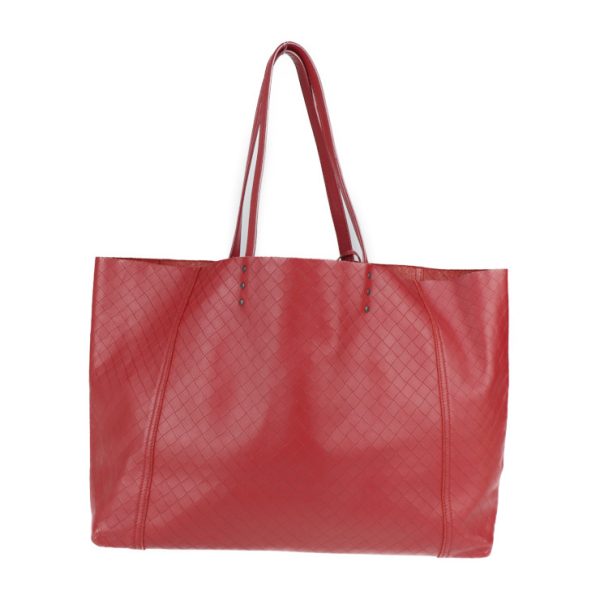 2026113007569 3 Bottega Veneta Intreccio Mirage Tote Bag Leather Red