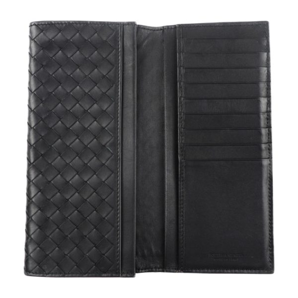 2027053007320 6 Bottega Veneta Intrecciato Long Wallet Leather Black