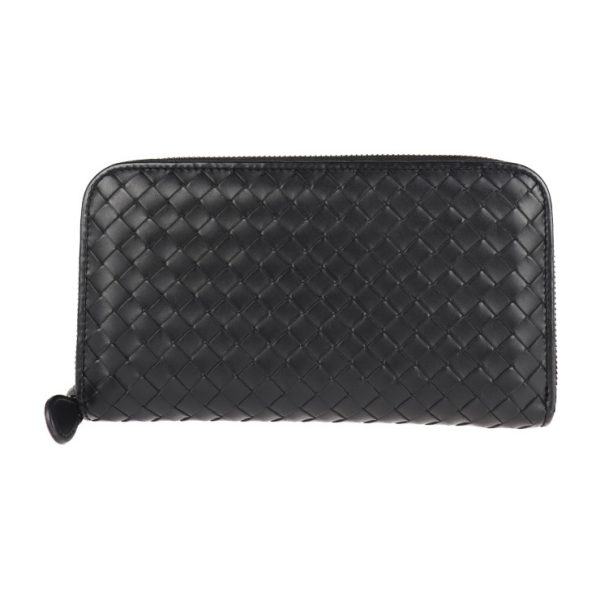 2027103002467 1 Bottega Veneta Intrecciato Long Wallet Leather Black