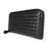 Bottega Veneta Intrecciato Long Wallet Leather Black - Image 2