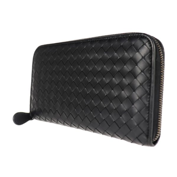 2027103002467 2 Bottega Veneta Intrecciato Long Wallet Leather Black