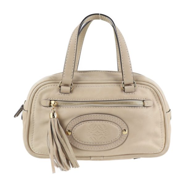 2027103002473 1 Loewe Madrid Anagram Leather Handbag Light Beige