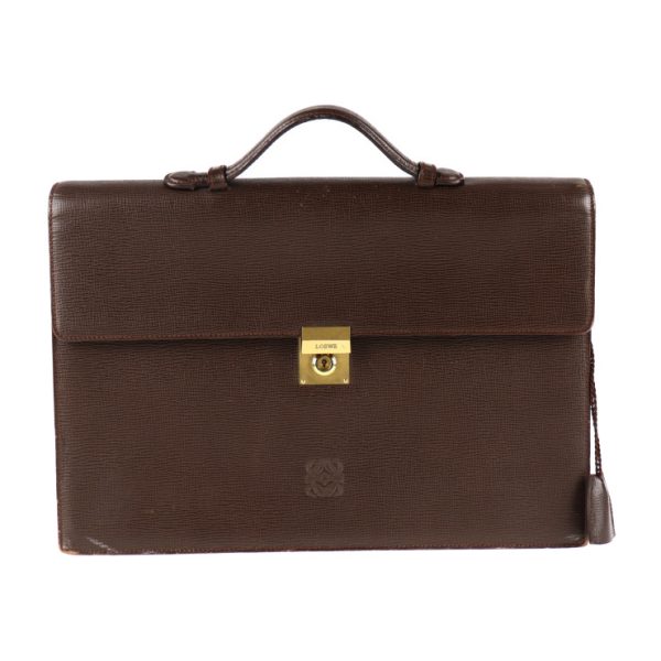 2028073002397 1 Loewe Leather Business Bag Brown