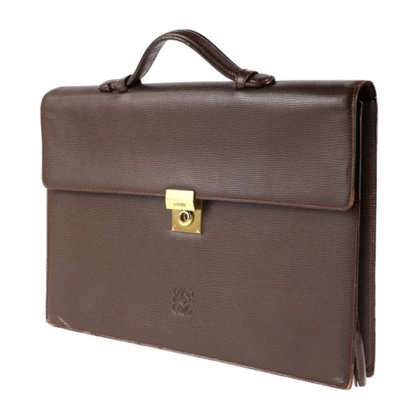 2028073002397 2 Loewe Leather Business Bag Brown