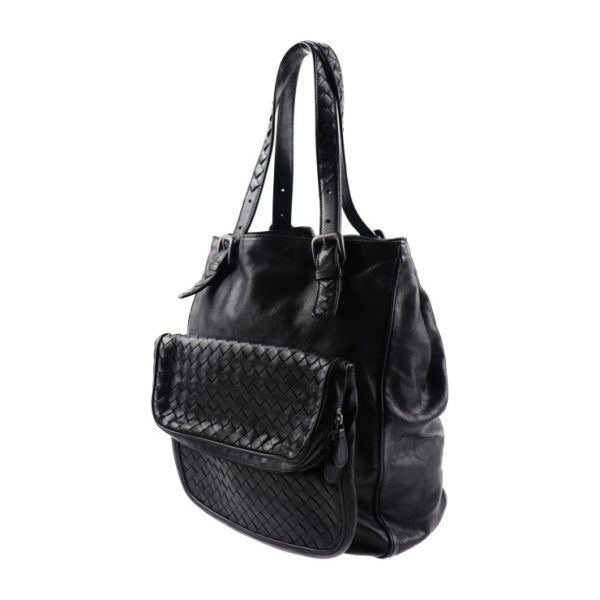 2030063002002 2 Bottega Veneta Intrecciato Tote Bag Leather Black