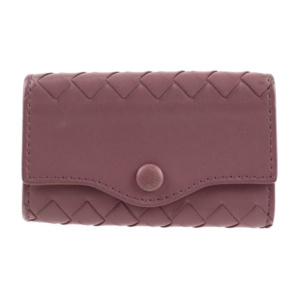 2030063002008 1 Bottega Veneta Intrecciato Key Case Leather Pink