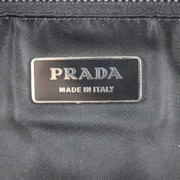 2030071001083 8 Prada Nylon Leather Boston Bag Black