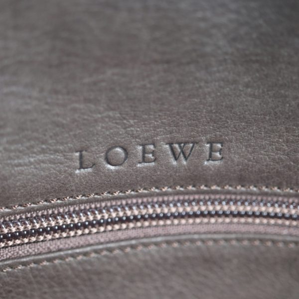 2030073001038 9 Loewe Anagram Amazona Suede Leather Handbag Brown