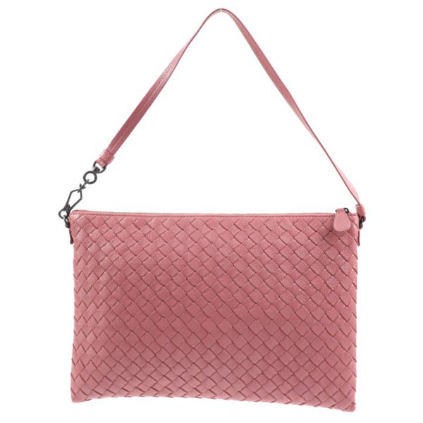 2031033002032 3 Bottega Veneta Intrecciato Clutch Bag Leather Pink