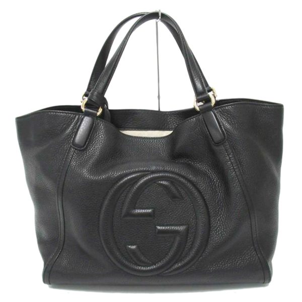 20432 1 Gucci Interlocking Tote Black