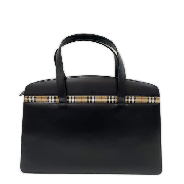 20436840 1 Burberry Logo Internal Check Vintage Handbag Black