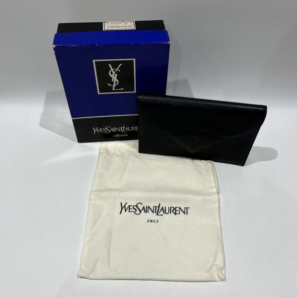 20446383 10 Yves Saint Laurent Logo Square Clutch Bag