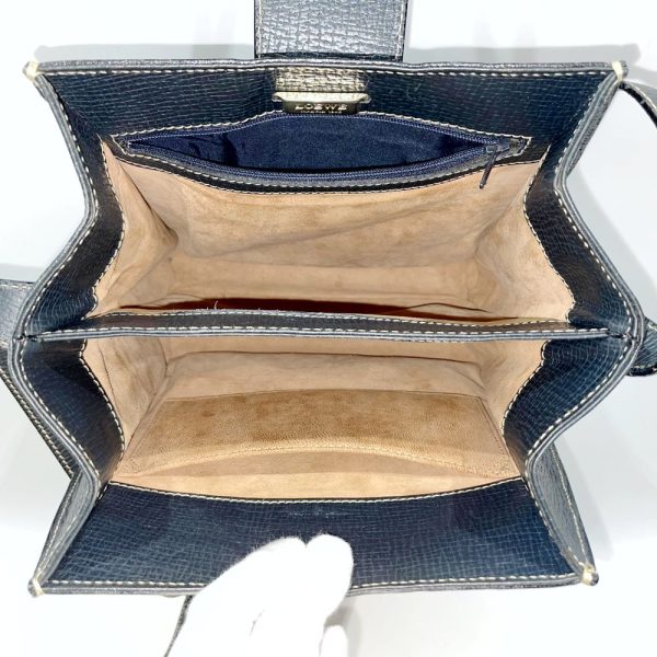 20446391 7 Loewe Logo Turnlock Crossbody Shoulder Bag Navy