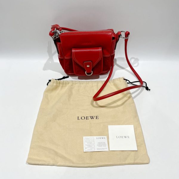 20446508 12 Loewe Logo Anagram Fringe Tassel Mini Shoulder Bag