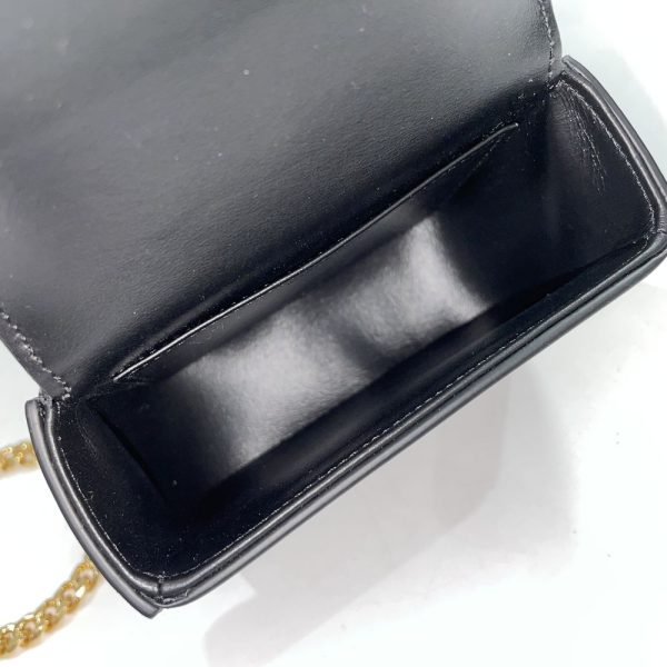 20447503 9 CELINE Mini Triomphe Chain Shoulder Bag Black