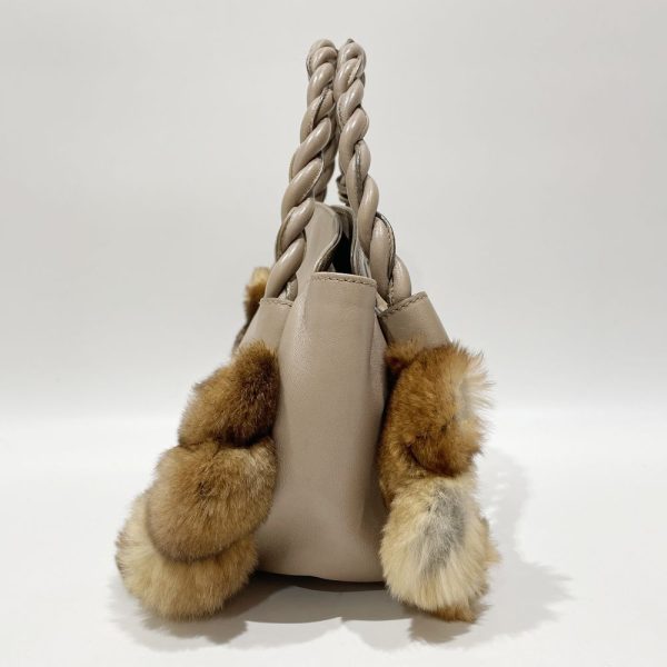 20451079 3 Salvatore Ferragamo Gancini Real Fur Twist Handle Handbag