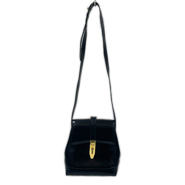 20451233 1 CELINE Logo Turnlock Shoulder Crossbody Bag Black