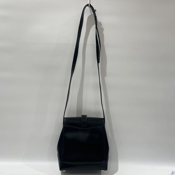 20451233 2 CELINE Logo Turnlock Shoulder Crossbody Bag Black