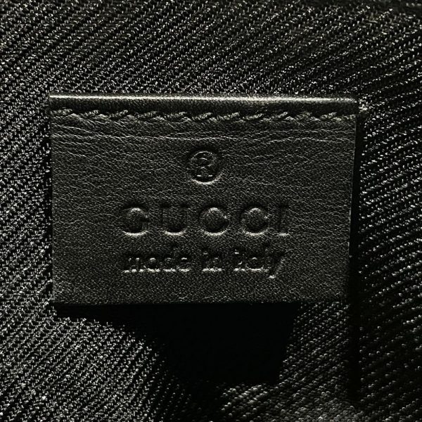 20453333 9 GUCCI Logo Plate Accessory Pouch One Shoulder Handbag Black