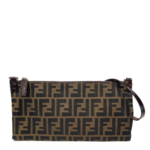 20453536 1 FENDI Zucca Square Type Crossbody Shoulder Bag