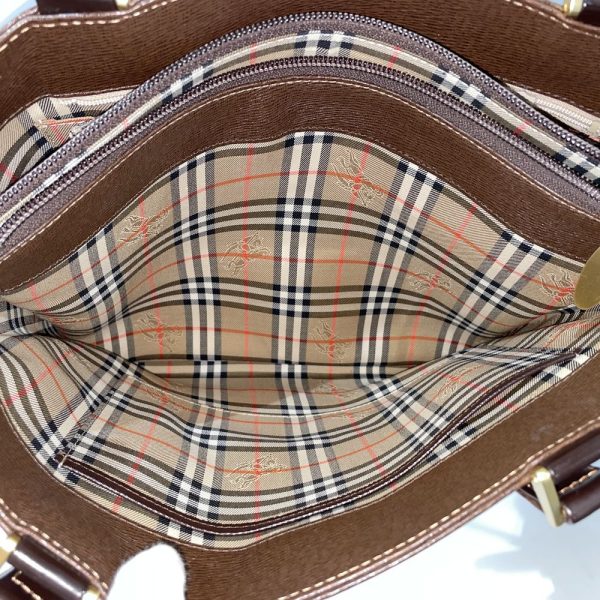 20454452 10 Burberry Logo Plate Internal Check Handbag