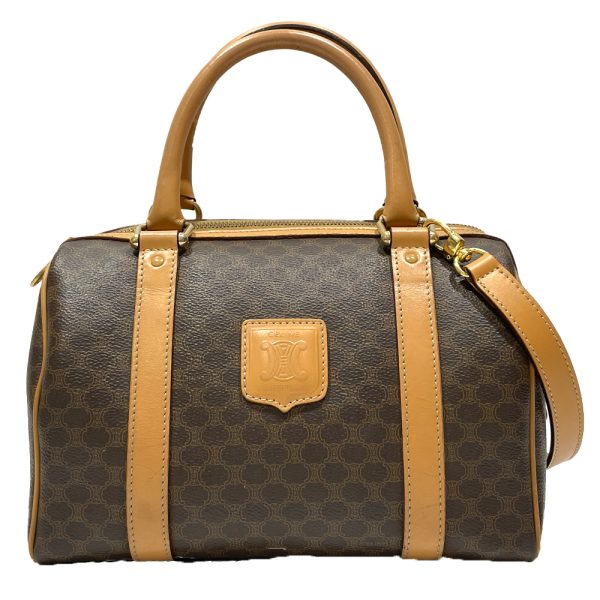 20454454 1 CELINE Macadam Boston Bag Mini Brown