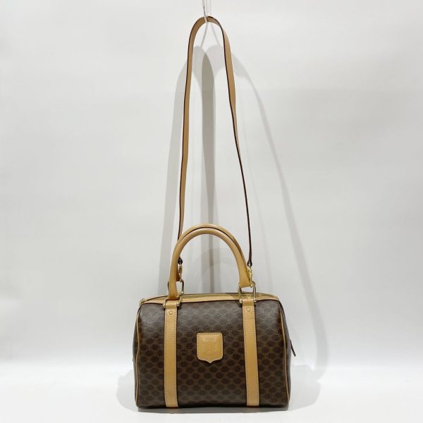 20454454 2 CELINE Macadam Boston Bag Mini Brown