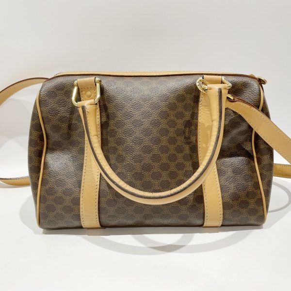 20454454 3 CELINE Macadam Boston Bag Mini Brown