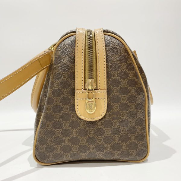 20454454 4 CELINE Macadam Boston Bag Mini Brown