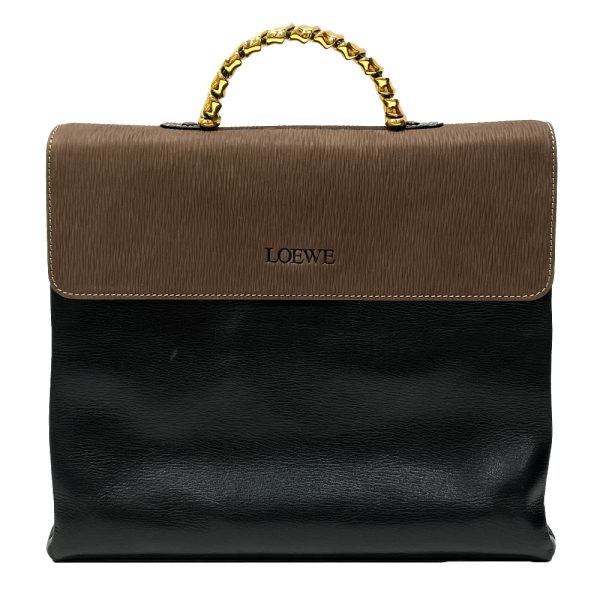 20454812 1 Loewe Velasquez Twist Handbag Black Brown