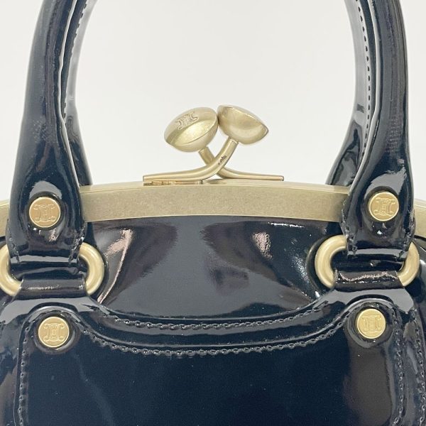 20454817 13 CELINE Macadam Clasp Handbag Black